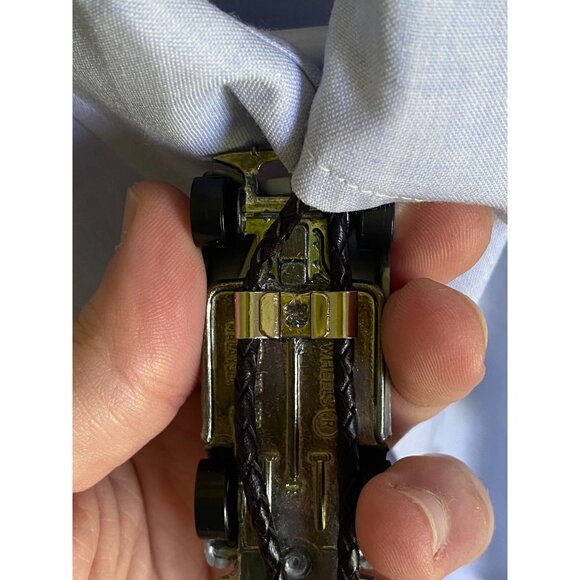 vintage upcycled 1979 hot wheels hot rod flame streetwear bolo tie - Picture 5 of 6